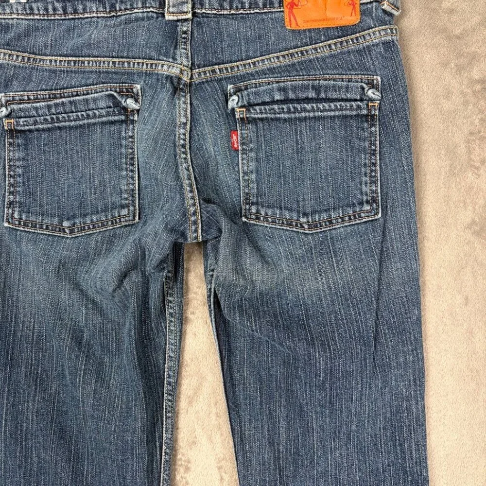 Levi’s Premium Riley Straight Jeans Women’s 29 Blue Mid Rise Minimalist Y2K - Picture 9 of 10